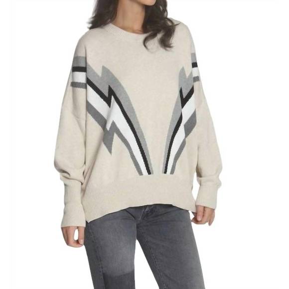 NEW LABEL+THREAD retro sweatshirt in dune bolt multi - Picture 5 of 8